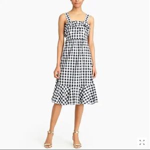 NWT J Crew Midi Dress in Gingham